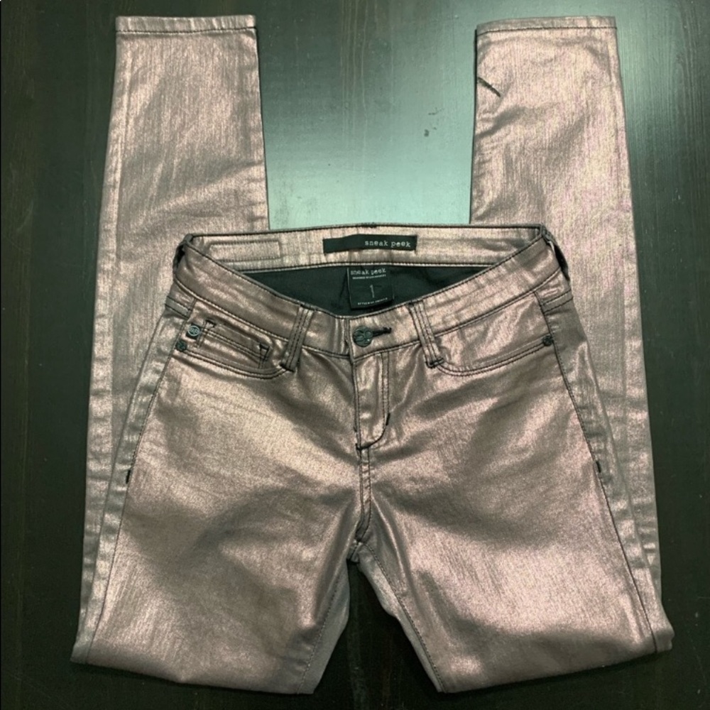 Sneak peek size‎ 1 metallic pink jeans